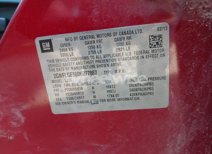 Photo 9 of 2013 Chevrolet Equinox LTZ (VIN 2GNFLGE38D6277867)