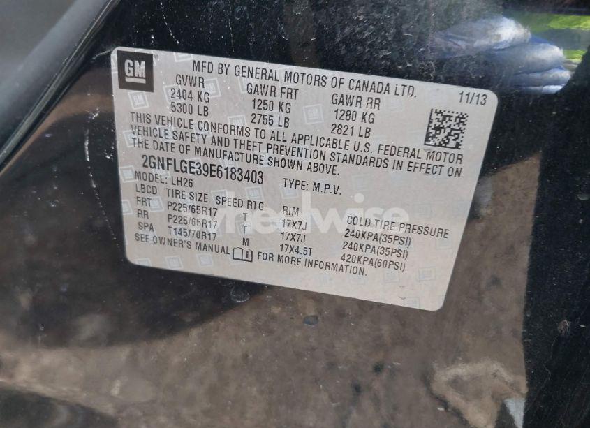 Photo 9 of 2014 Chevrolet Equinox 2LT (VIN 2GNFLGE39E6183403)