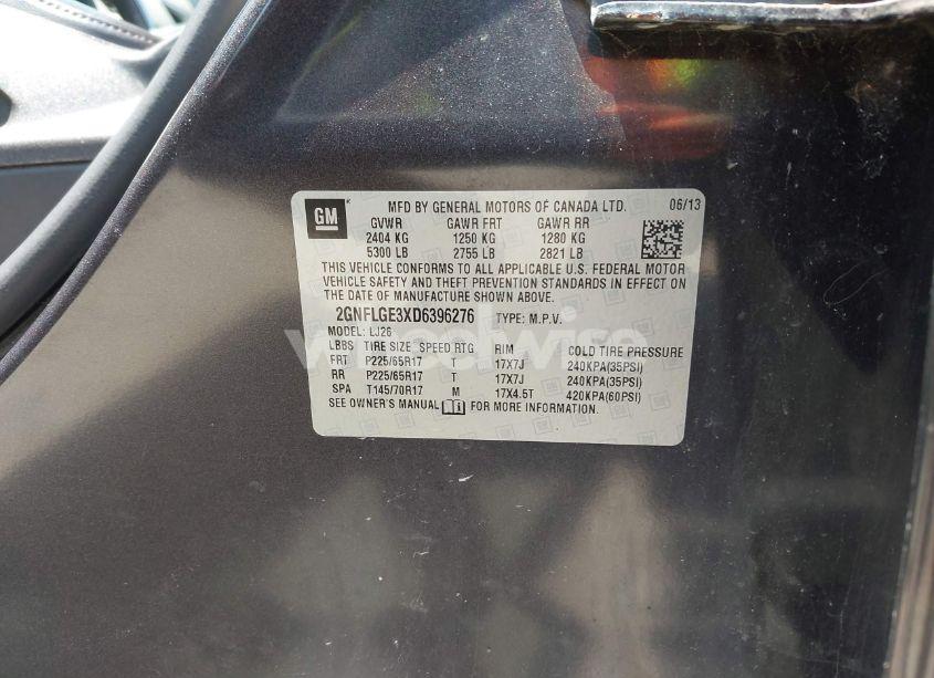 Photo 9 of 2013 Chevrolet Equinox LTZ (VIN 2GNFLGE3XD6396276)