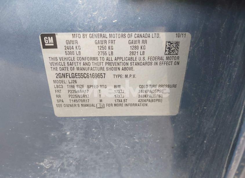 Photo 9 of 2012 Chevrolet Equinox LTZ (VIN 2GNFLGE55C6169657)