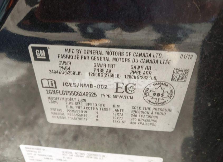 Photo 9 of 2012 Chevrolet Equinox LTZ (VIN 2GNFLGE55C6246625)