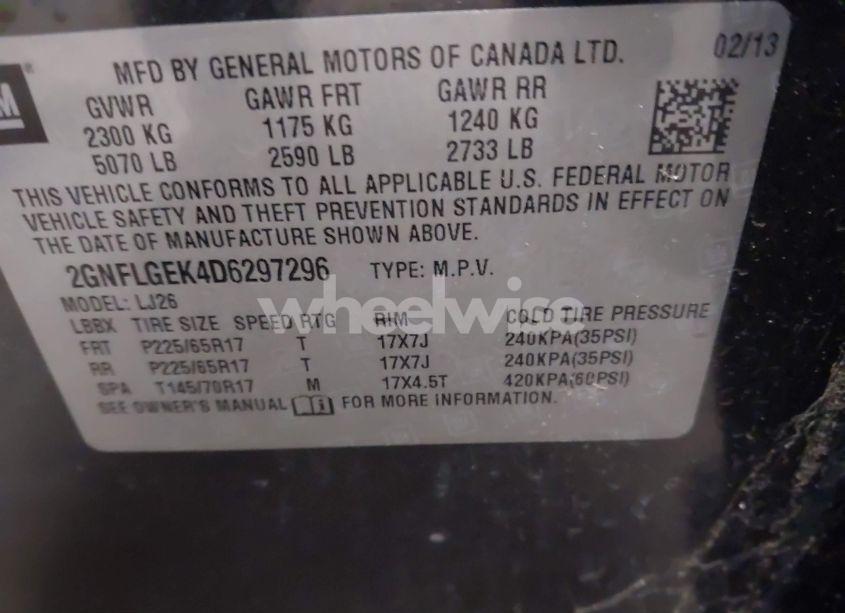 Photo 9 of 2013 Chevrolet Equinox LTZ (VIN 2GNFLGEK4D6297296)