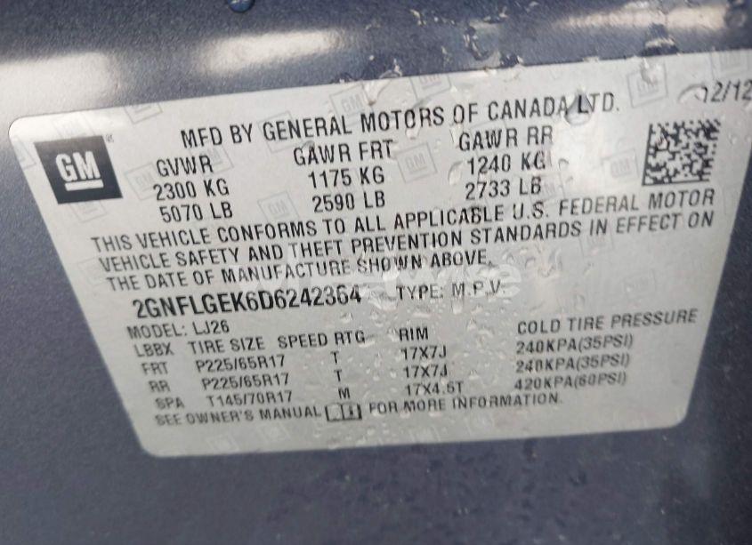 Photo 9 of 2013 Chevrolet Equinox LTZ (VIN 2GNFLGEK6D6242364)