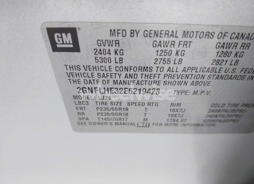 Photo 9 of 2014 Chevrolet Equinox LTZ (VIN 2GNFLHE32E6219423)