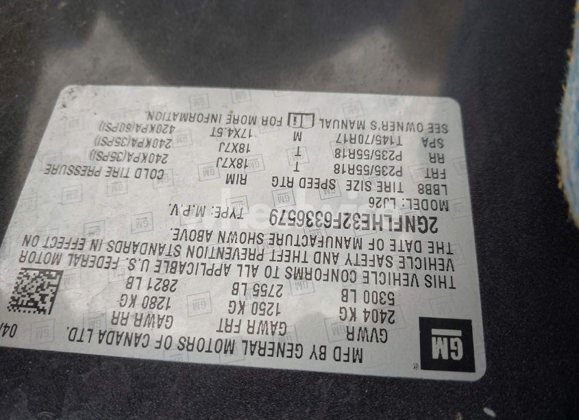 Photo 9 of 2015 Chevrolet Equinox LTZ (VIN 2GNFLHE32F6336579)