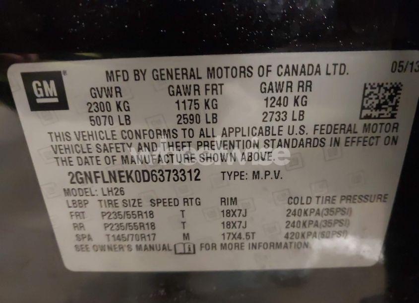 Photo 9 of 2013 Chevrolet Equinox 2LT (VIN 2GNFLNEK0D6373312)