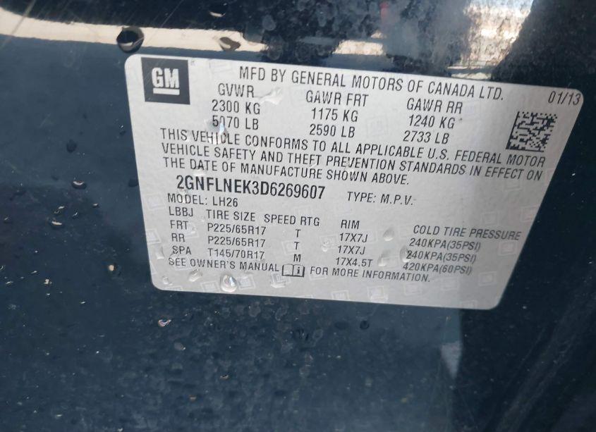 Photo 9 of 2013 Chevrolet Equinox 2LT (VIN 2GNFLNEK3D6269607)