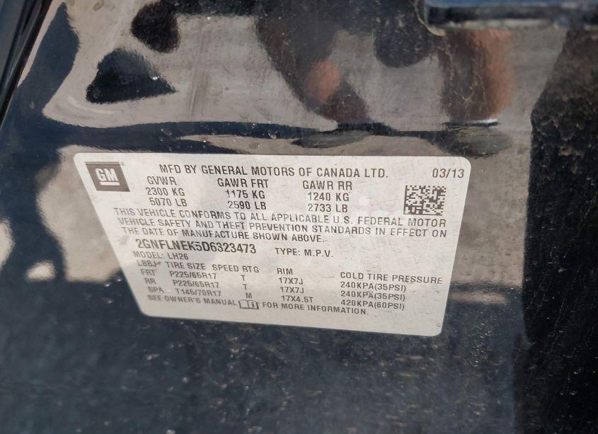 Photo 9 of 2013 Chevrolet Equinox 2LT (VIN 2GNFLNEK5D6323473)