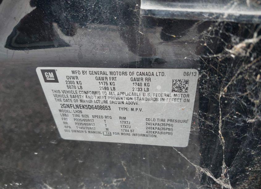 Photo 9 of 2013 Chevrolet Equinox 2LT (VIN 2GNFLNEK5D6408653)