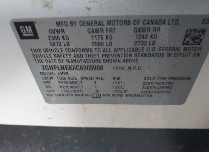 Photo 9 of 2012 Chevrolet Equinox 2LT (VIN 2GNFLNEK6C6303988)