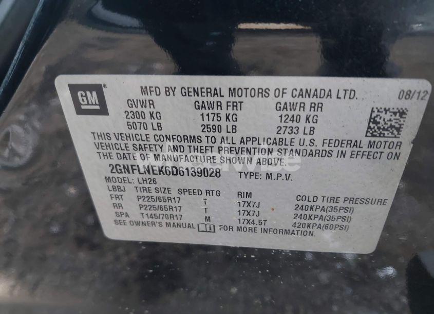 Photo 9 of 2013 Chevrolet Equinox 2LT (VIN 2GNFLNEK6D6139028)