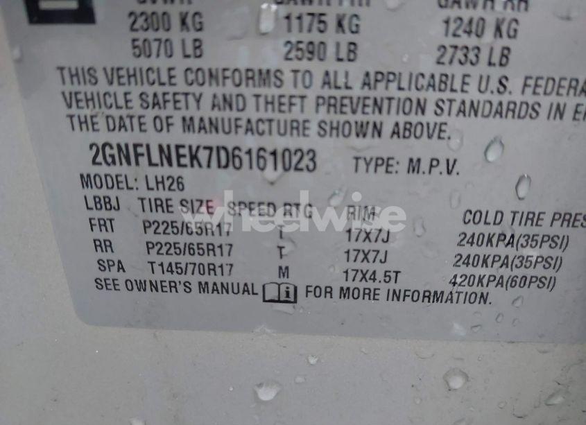 Photo 9 of 2013 Chevrolet Equinox 2LT (VIN 2GNFLNEK7D6161023)
