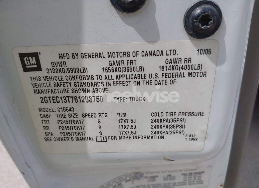 Photo 9 of 2006 Gmc Sierra 1500 SLT (VIN 2GTEC13T761203750)