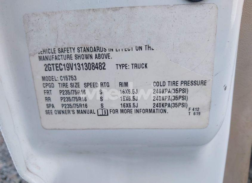 Photo 9 of 2003 Gmc Sierra 1500 (VIN 2GTEC19V131308482)