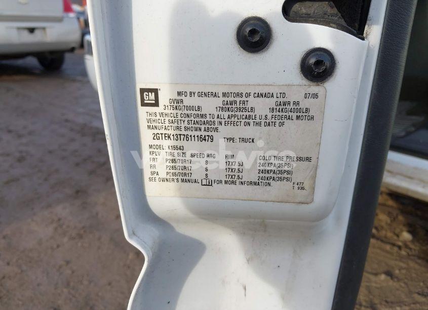 Photo 9 of 2006 Gmc Sierra 1500 SLE2 (VIN 2GTEK13T761116479)