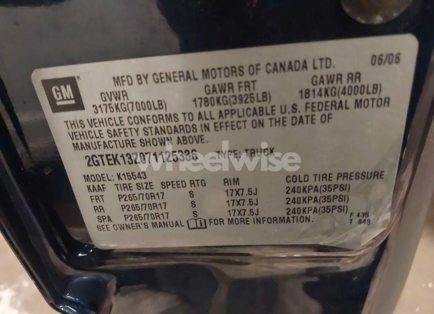 Photo 9 of 2007 Gmc Sierra 1500 CLASSIC SLE2 (VIN 2GTEK13Z071125336)