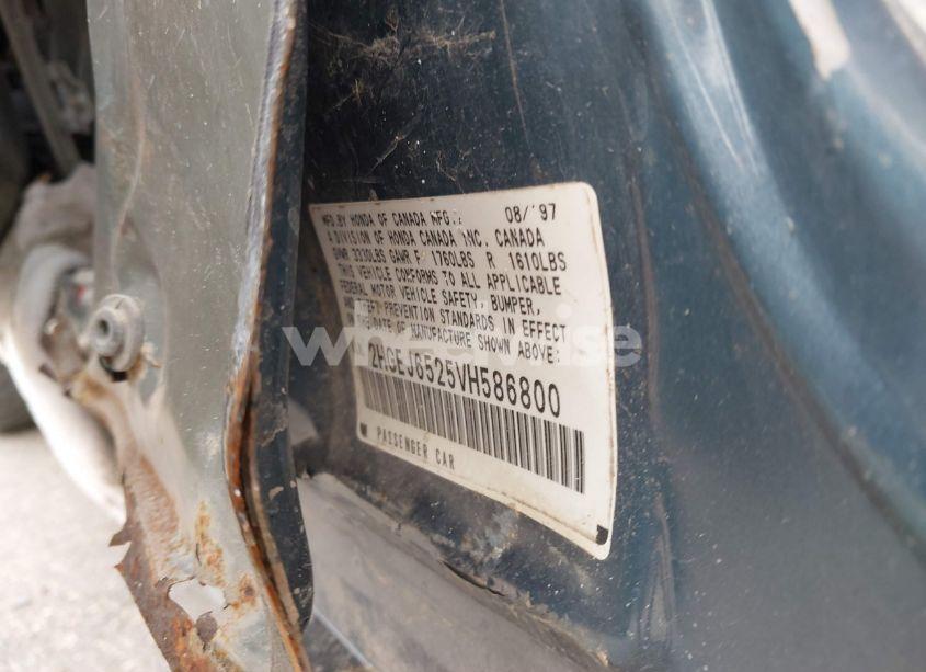 Photo 9 of 1997 Honda Civic DX (VIN 2HGEJ6525VH586800)