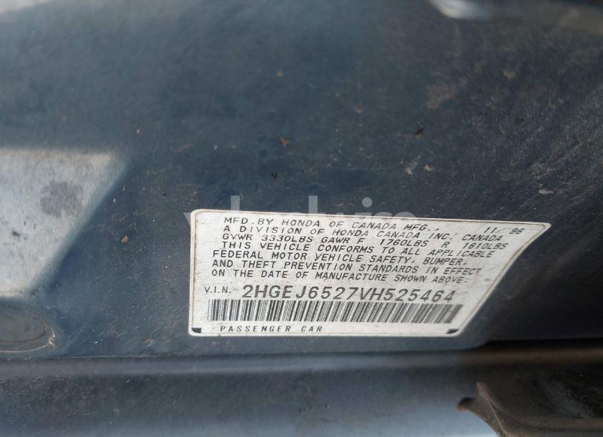 Photo 9 of 1997 Honda Civic DX (VIN 2HGEJ6527VH525464)