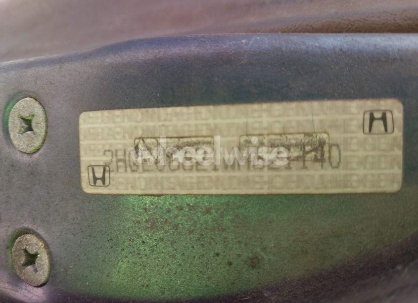 Photo 9 of 1998 Honda Civic DX (VIN 2HGEJ6621WH621140)