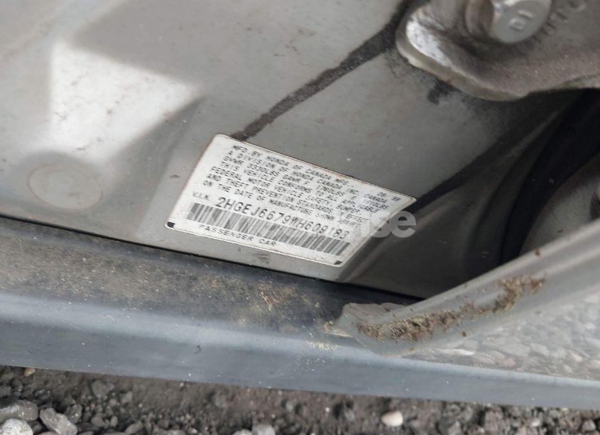 Photo 9 of 1998 Honda Civic LX (VIN 2HGEJ6679WH609183)