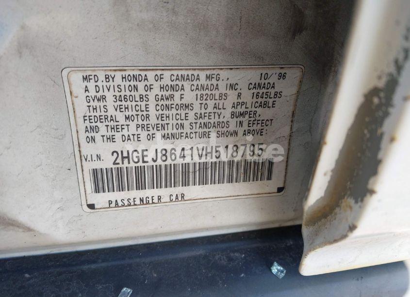 Photo 9 of 1997 Honda Civic EX (VIN 2HGEJ8641VH518795)