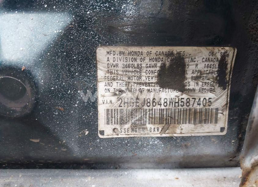 Photo 9 of 1998 Honda Civic EX (VIN 2HGEJ8648WH587405)