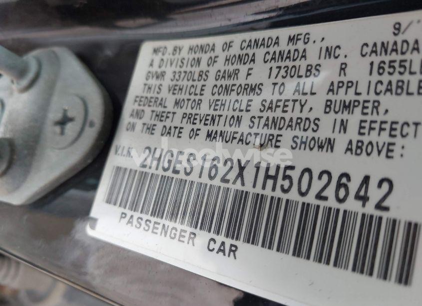 Photo 9 of 2001 Honda Civic DX (VIN 2HGES162X1H502642)