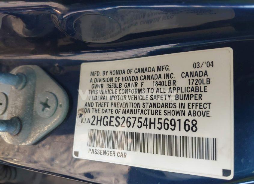 Photo 9 of 2004 Honda Civic EX (VIN 2HGES26754H569168)