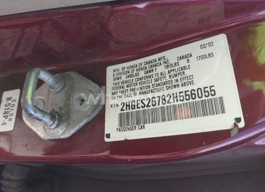 Photo 9 of 2002 Honda Civic EX (VIN 2HGES26782H556055)