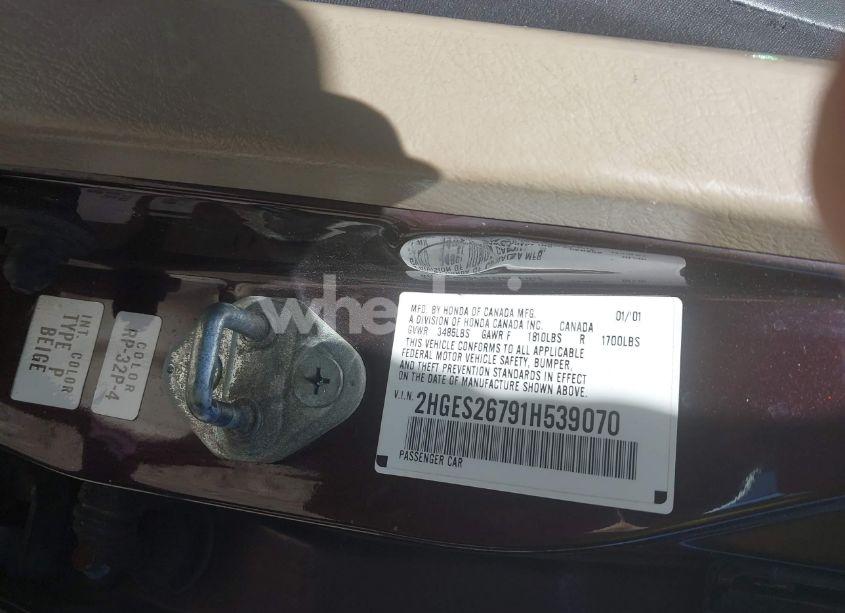 Photo 9 of 2001 Honda Civic EX (VIN 2HGES26791H539070)