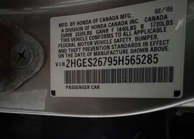 Photo 7 of 2005 Honda Civic EX (VIN 2HGES26795H565285)