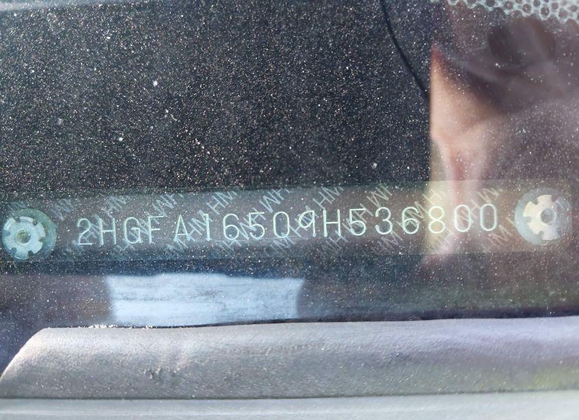 Photo 9 of 2009 Honda Civic LX (VIN 2HGFA16509H536800)