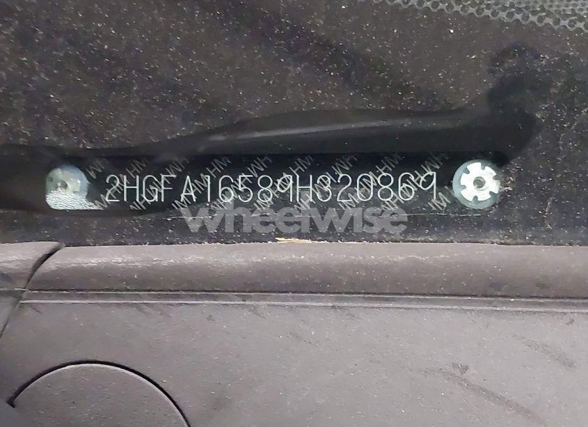 Photo 9 of 2009 Honda Civic LX (VIN 2HGFA16589H320869)