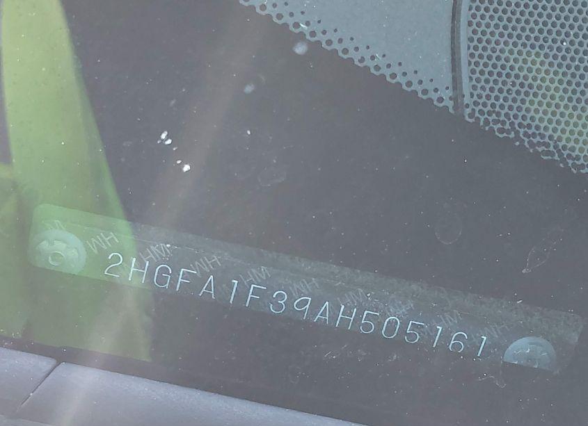 Photo 9 of 2010 Honda Civic VP (VIN 2HGFA1F39AH505161)