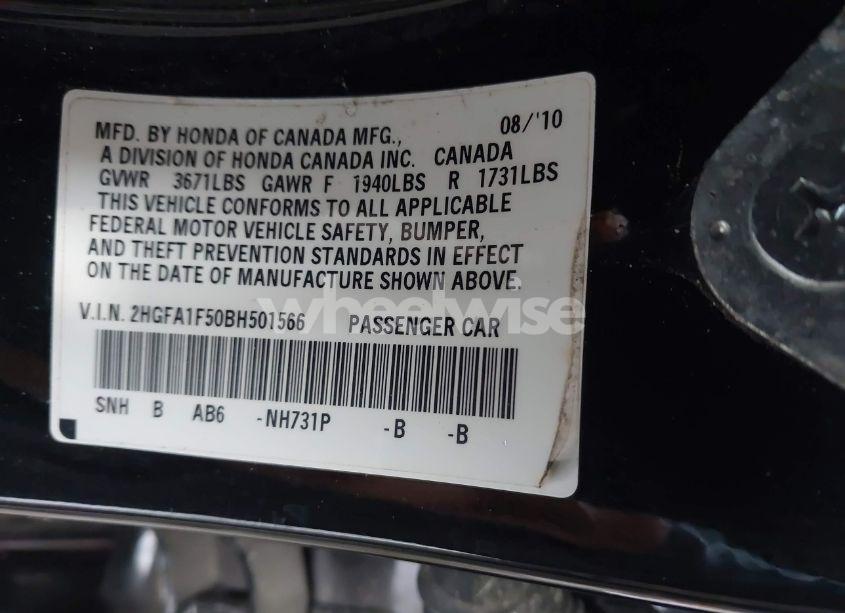 Photo 9 of 2011 Honda Civic LX (VIN 2HGFA1F50BH501566)