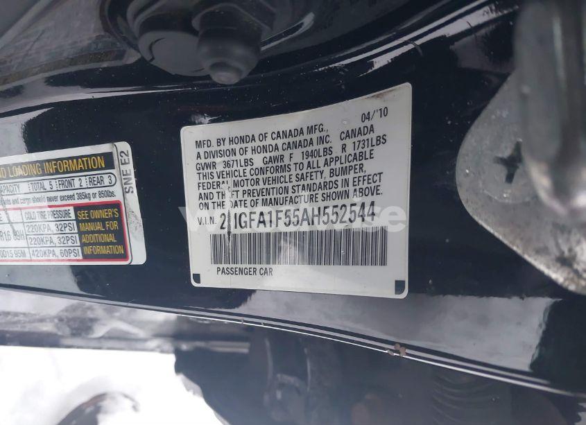 Photo 9 of 2010 Honda Civic LX (VIN 2HGFA1F55AH552544)