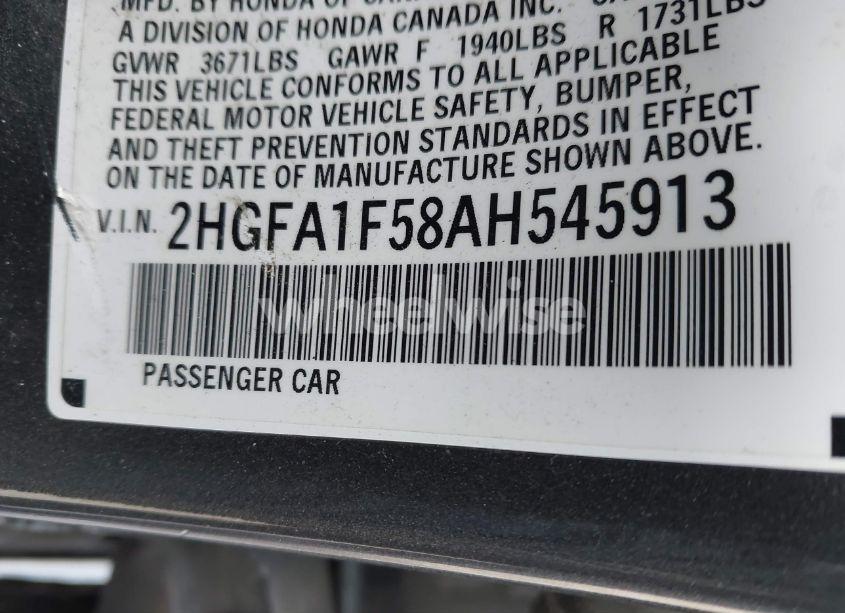 Photo 9 of 2010 Honda Civic LX (VIN 2HGFA1F58AH545913)