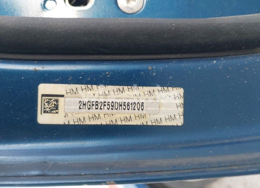 Photo 9 of 2013 Honda Civic LX (VIN 2HGFB2F59DH561206)