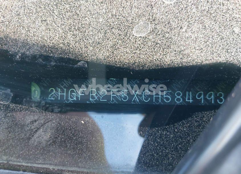 Photo 9 of 2012 Honda Civic LX (VIN 2HGFB2F5XCH584993)