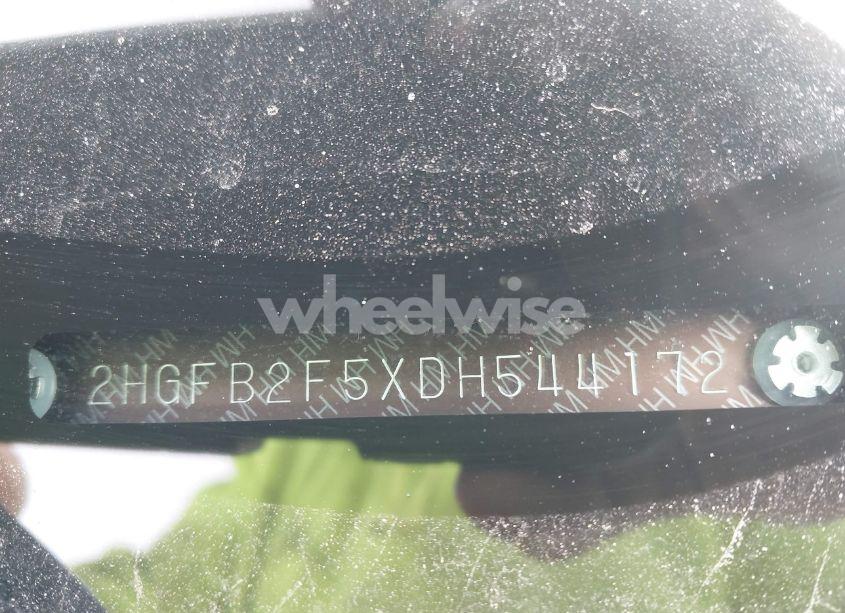 Photo 9 of 2013 Honda Civic LX (VIN 2HGFB2F5XDH544172)