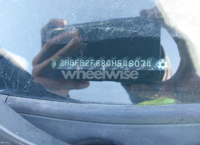 Photo 9 of 2012 Honda Civic EX (VIN 2HGFB2F88CH546074)