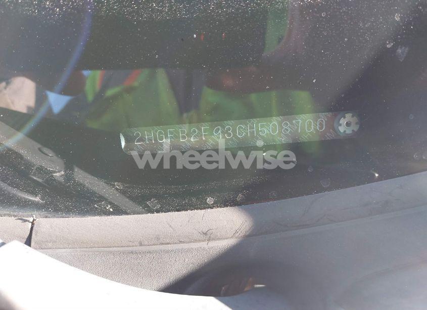 Photo 9 of 2012 Honda Civic SDN EX-L (VIN 2HGFB2F93CH508700)