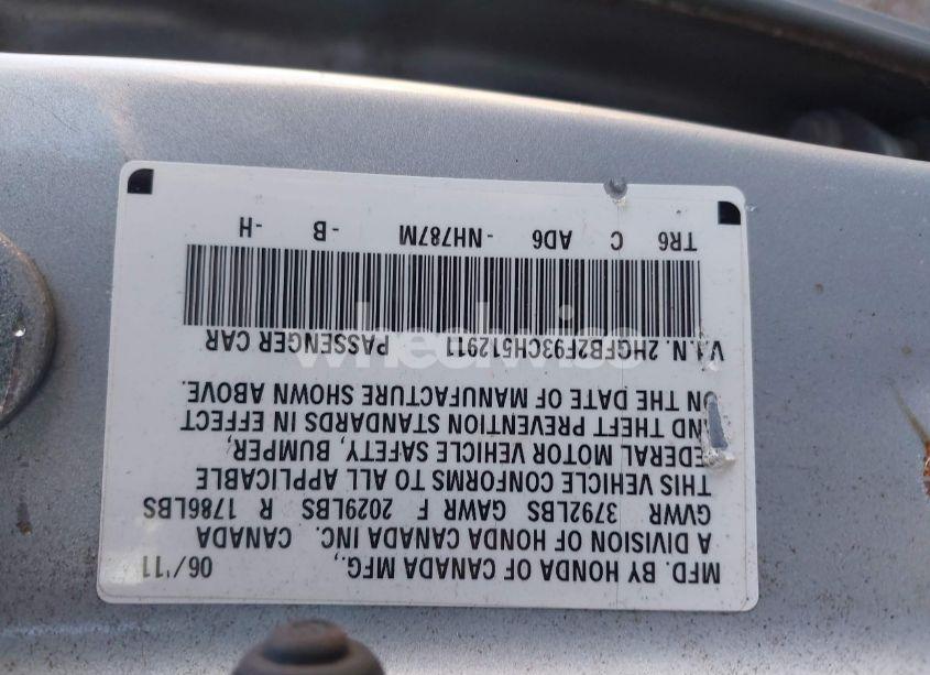 Photo 9 of 2012 Honda Civic EX-L (VIN 2HGFB2F93CH512911)