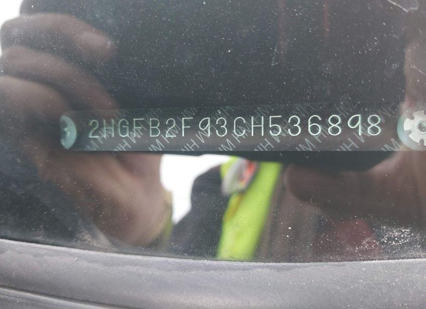 Photo 9 of 2012 Honda Civic EX-L (VIN 2HGFB2F93CH536898)