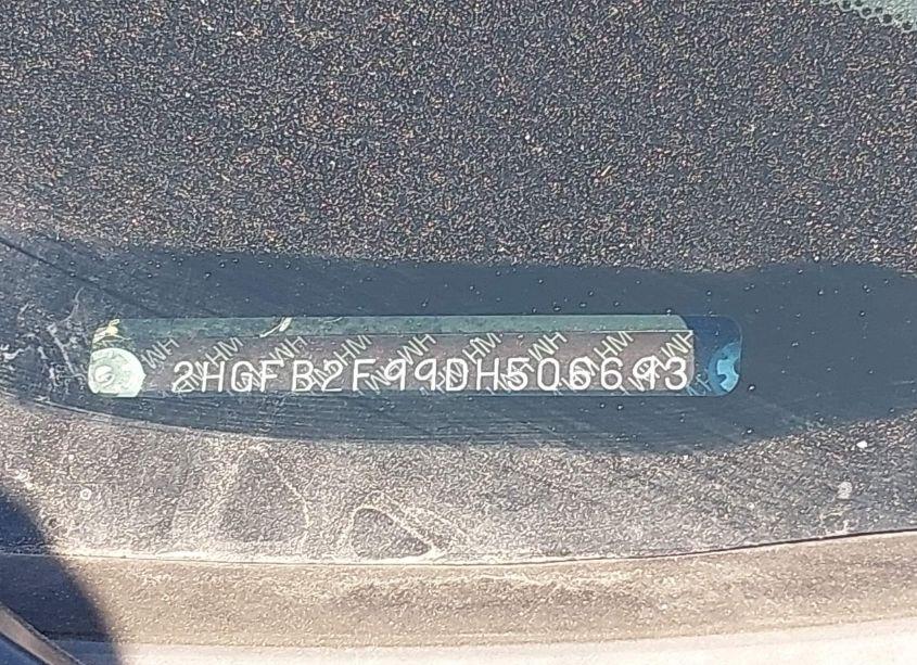 Photo 9 of 2013 Honda Civic EX-L (VIN 2HGFB2F99DH506693)