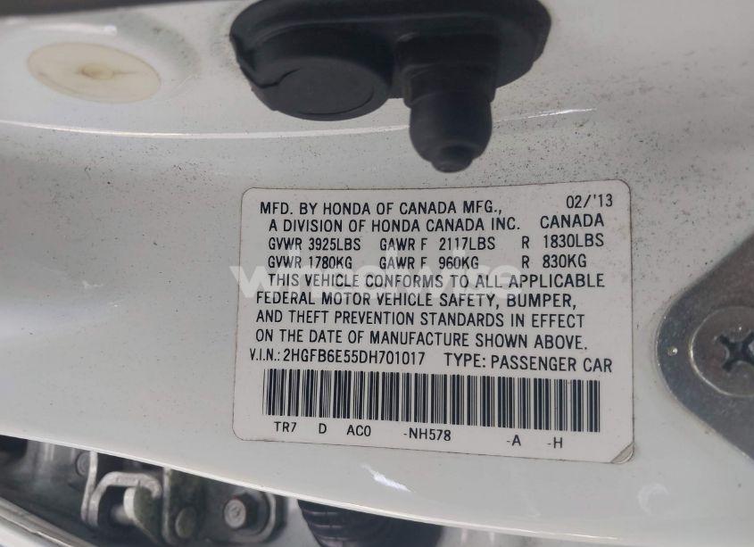 Photo 9 of 2013 Honda Civic SI (VIN 2HGFB6E55DH701017)