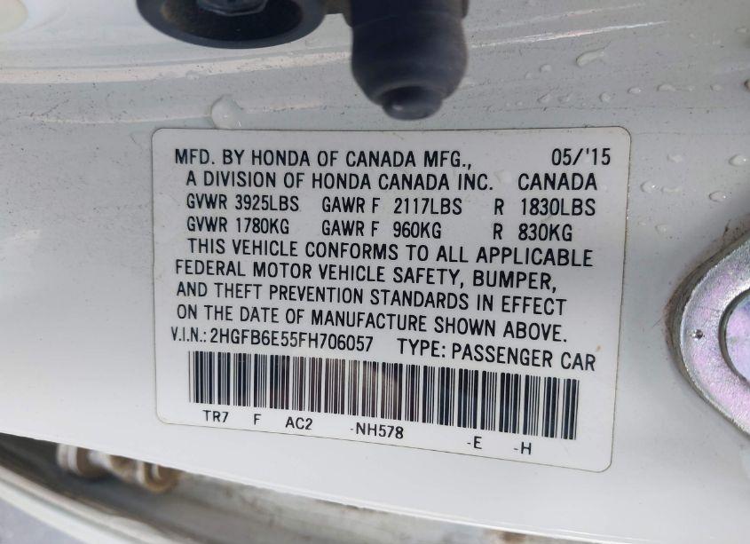 Photo 9 of 2015 Honda Civic SI (VIN 2HGFB6E55FH706057)