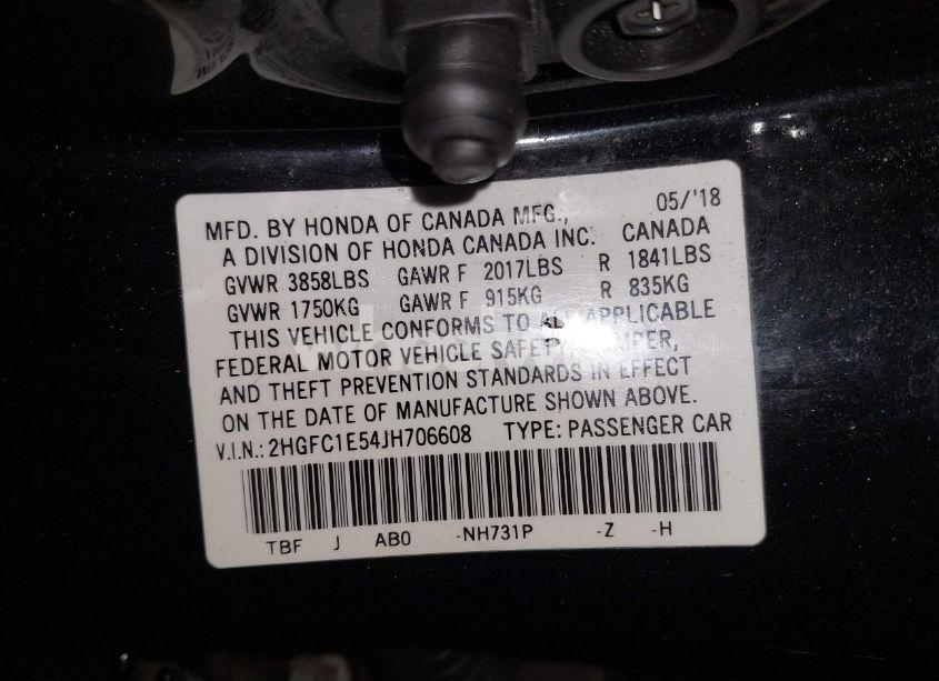 Photo 9 of 2018 Honda Civic SI (VIN 2HGFC1E54JH706608)