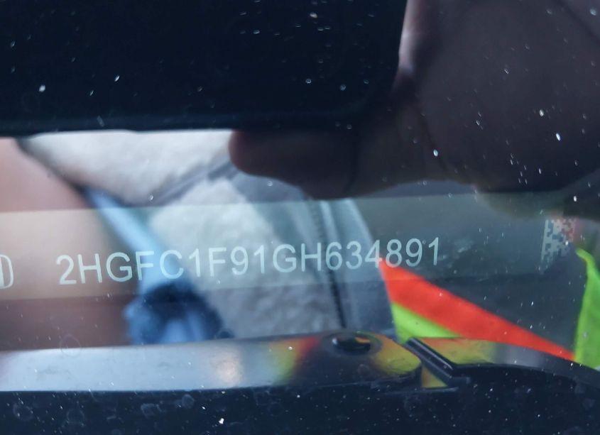 Photo 9 of 2016 Honda Civic TOURING (VIN 2HGFC1F91GH634891)