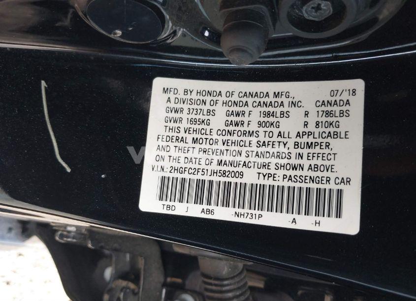 Photo 9 of 2018 Honda Civic LX (VIN 2HGFC2F51JH582009)